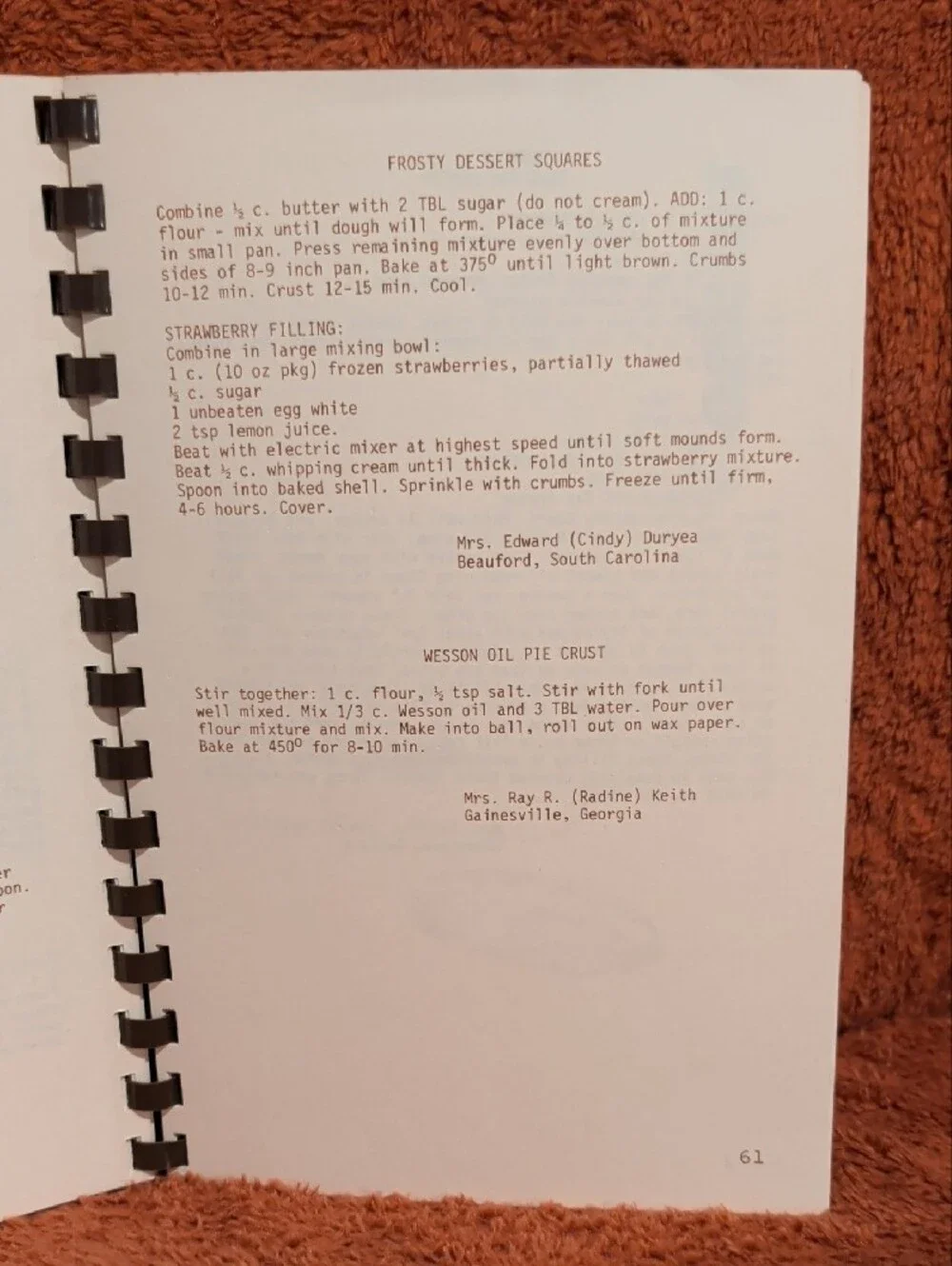 Southern Sweet Recipes Cookbook ( Copyright 1976 )